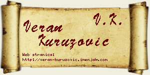 Veran Kuruzović vizit kartica